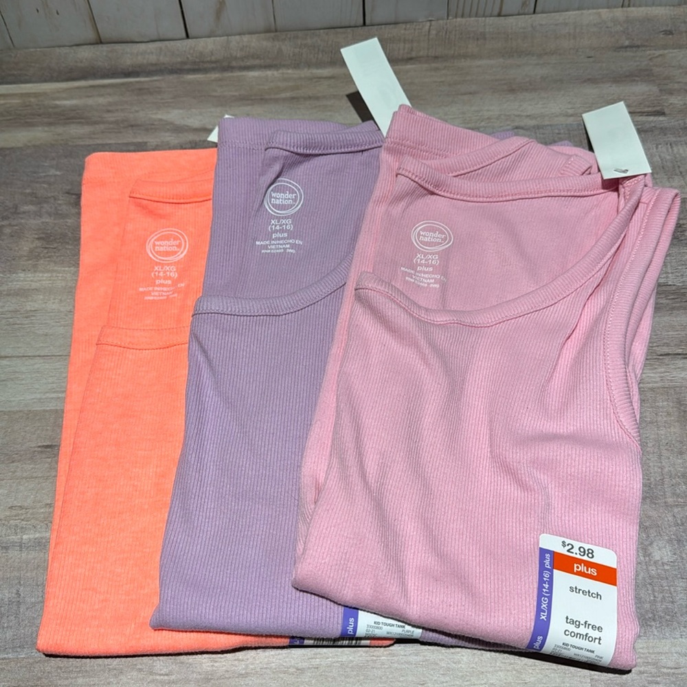 Three Wonder Nation Kid Tough Tanks